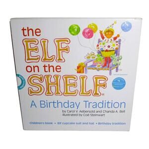 The Elf on the Shelf A Birthday Tradition Book + Cupcake Suit & Hat Complete Set